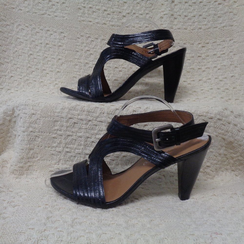 Franco Sarto black strappy heels